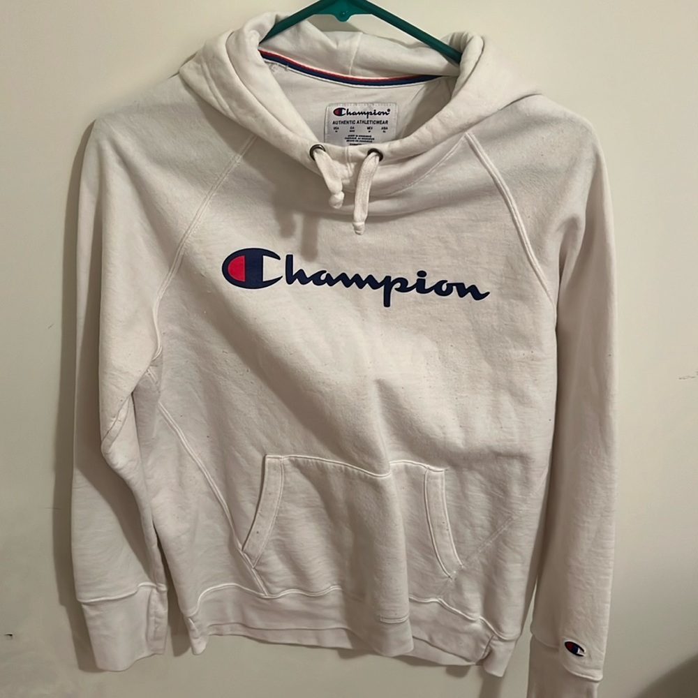 White Champion hooodie